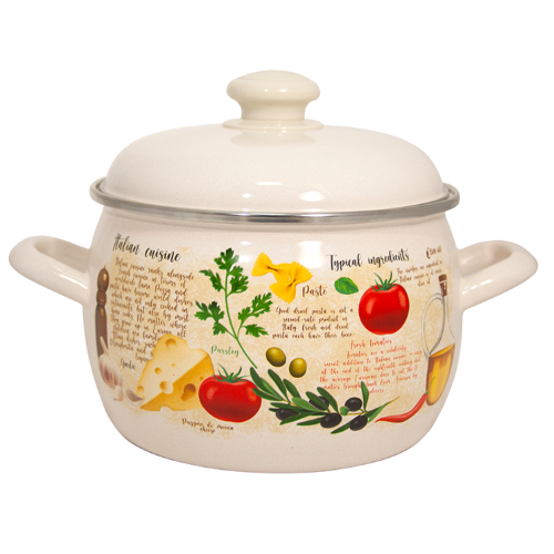 Кастрюля эмаль 3,5 л "Капрезе" /4/