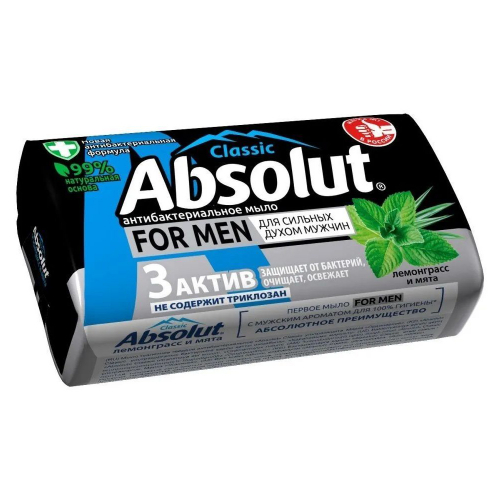 Мыло  ВЕСНА Абсолют For Men 90гр Лимонграсс и мята /72/6/