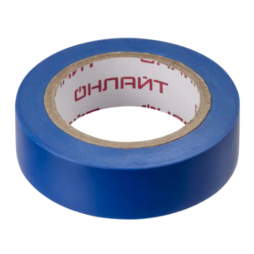 Изолента "ОНЛАЙТ" пвх, 10м, синяя/10/