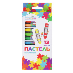 Карандаши восковые, масляная пастель, 12 цветов/12/