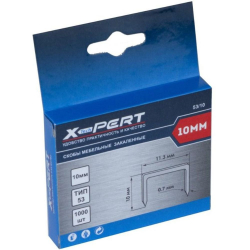 Скоба закаленная для мебельного степлера X-PERT 10мм 1000шт//