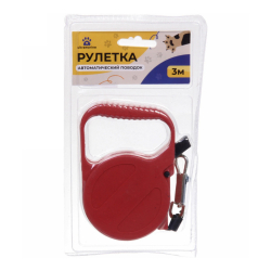 Поводок-рулетка "Мой Бро" 3м до 10кг,красный/24/
