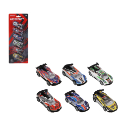 Игрушка набор машинок "Автоспорт",  6шт/90/6/