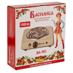 Эл.плита "Василиса", спираль однокомфор.,1000 Вт/5/